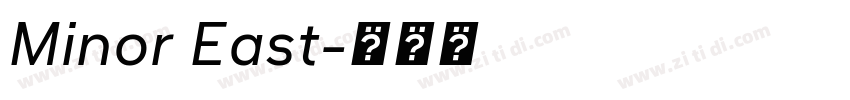 Minor East字体转换